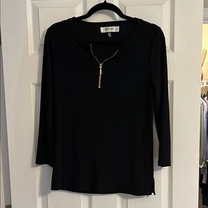 Jones Studio long sleeve black dress shirt, small